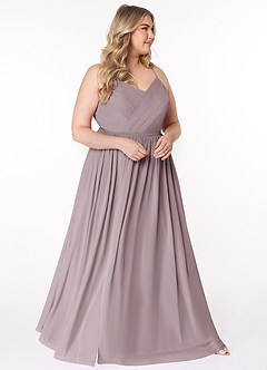Azazie Cora Bridesmaid Dresses Dusk A-Line Pleated Chiffon Dress image9