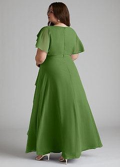 Azazie Aaliyah Modest brudtärna klänningar Klä A-Line Utsvängd Golvlängd Chiffong image4