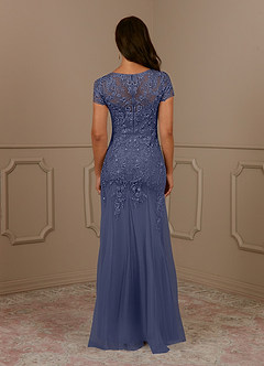 Azazie Laurie Mother of the Bride Dresses Stormy Mermaid Scoop Sequins Tulle Dress image6