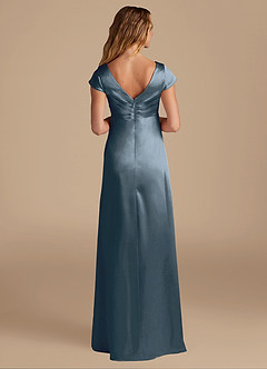 Azazie Allessia Brautjungfernkleider für Schwangere A-Linie Metallischer Satin Bodenlänge Kleid image5
