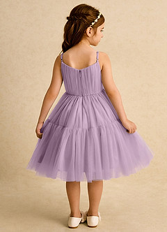 Azazie Osea Blumenmädchenkleider Ballkleid Plissee Tüll Kleid Blauregen image2