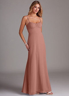 Azazie Breonna Bridesmaid Dresses Cedar Rose A-Line Sweetheart Neckline Chiffon Dress image4