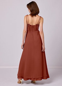 Barbie ♥ Azazie Bridesmaid Dresses Auburn A-Line Pleated Chiffon Dress image6