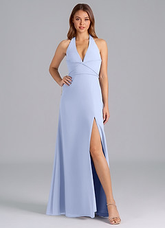 Azazie Odie Bridesmaid Dresses Ice A-Line Chiffon Dress image5