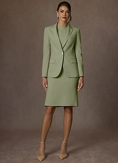 front Kennedy Pistache Vestido estruturado com elastano