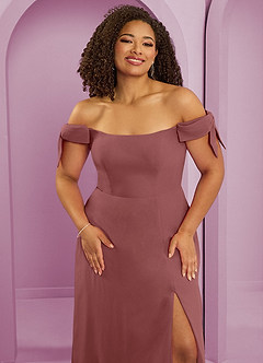 Barbie ♥ Azazie Bridesmaid Dresses Amethyst A-Line Off the Shoulder Chiffon Convertible Dress image11