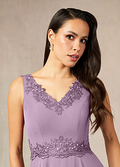 Azazie Devana Mother of the Bride Dresses Wisteria A-Line Sequins Chiffon Dress image6