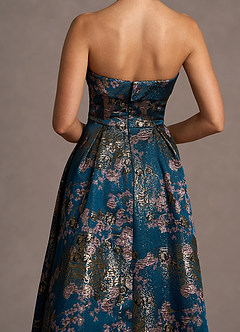 Vestido Floral Verde Azulado Largo Xamira image7