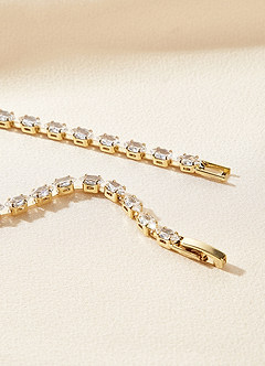 front Mini Marquise Crystal Tennis Bracelet