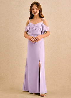 Azazie Pippy Girls Formal Sukienki dla dziewczynek sypiących kwiaty Linia A Dekolt w kształcie serca Szyfon Długość podłogi Sukienka image4