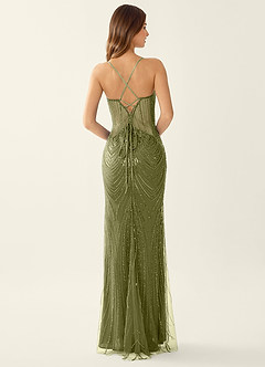 Magnolia Olive Mermaid Sequined embroidery Prom Dress image2