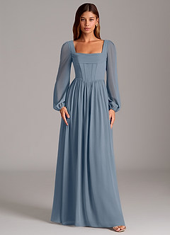 Azazie Maree Bridesmaid Dresses Twilight A-Line Corset Chiffon Dress image5