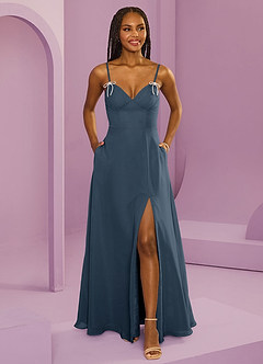 Barbie ♥ Azazie Bridesmaid Dresses Neptune A-Line with Pockets Chiffon Dress image6