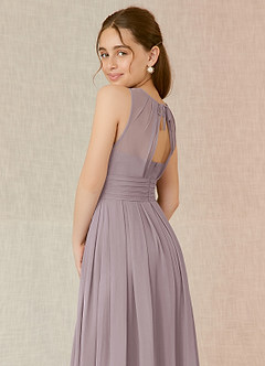 Azazie Bibiane Junior Dusk A-Line Pleated Chiffon Dress image8