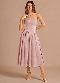 Isaura Powder Pink Midi Dress image5