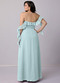 Barbie ♥ Azazie Bridesmaid Dresses Mist A-Line Off the Shoulder Chiffon Convertible Dress image12