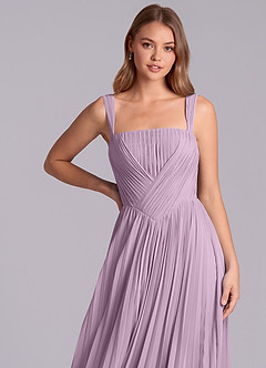 Azazie Mina Bridesmaid Dresses Wisteria A-Line Pleated Chiffon Dress image2