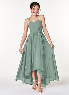 Azazie Catalina Junior Amethyst A-Line Ruched Chiffon Dress image1