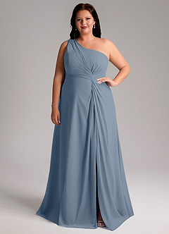 Azazie Brooke Bridesmaid Dresses Twilight A-Line One Shoulder Chiffon Dress image8