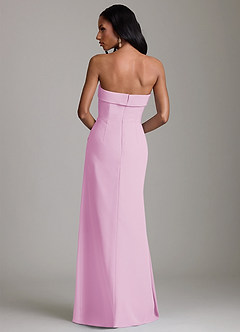 Azazie Aretha Bridesmaid Dresses Candy Pink A-Line Strapless Chiffon Dress image2