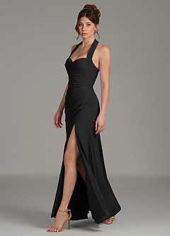 Azazie Destiny Bridesmaid Dresses Black Mermaid Sweetheart Neckline Chiffon Dress image5