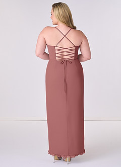 Barbie ♥ Azazie Bridesmaid Dresses Amethyst Sheath Corset Chiffon Dress image7