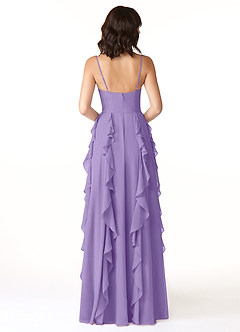 Azazie Peyton Bridesmaid Dresses Tahiti A-Line Ruched Chiffon Dress image2