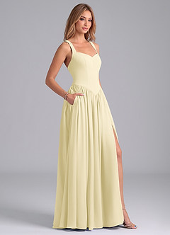 Azazie Francis Suknie dla druhen Linia A Gorset Szyfon Do ziemi Sukienka image6