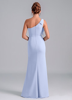 Azazie Rinna Bridesmaid Dresses Ice Mermaid One Shoulder Chiffon Dress image2