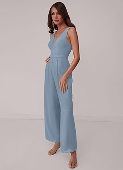 Barbie ♥ Azazie Final Sale Barbie Pink Chiffon Jumpsuit image4