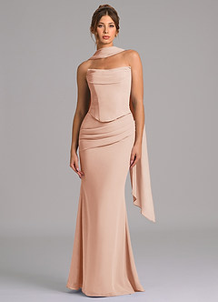 Azazie Sorrel Suknie dla druhen Syrena Gorset Szyfon Do ziemi Sukienka image4