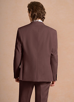 front James Espresso Structured Stretch Suit Jacket