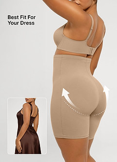 front Ultradünne, luftige Shapewear-Shorts mit Figurformung