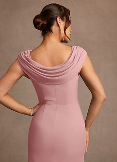 Azazie Irvine Mother of the Bride Dresses Dusty Rose A-Line Pleated Chiffon Dress image6