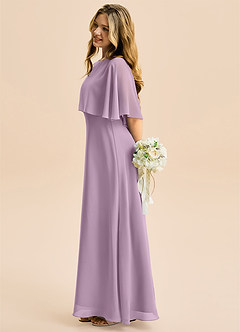 Azazie Maris Junior Abito A-Line in Chiffon Glicine image3