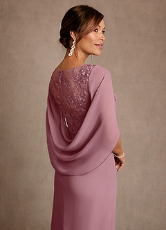 Azazie Forums Mother of the Bride Dresses Vintage Mauve A-Line Lace Dress image5