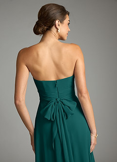 Azazie Tamira Suknie dla druhen Linia A Pofałdowany Szyfon Do ziemi Sukienka image5