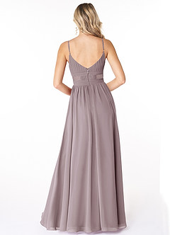 Azazie Elsy Bridesmaid Dresses A-Line Lace Chiffon Floor-Length Dress image2