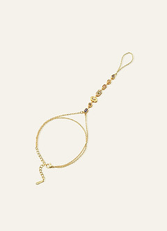 front Boho Gemstone Hand Chain Bracelet