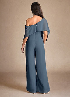 Azazie Halima vestidos de madre de la novia Vestido de Neptuno de Gasa de Mono/Traje de pantalón con Corte Lateral image3