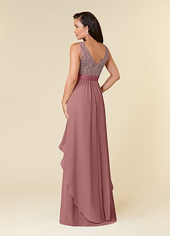 Azazie Xella Mother of the Bride Dresses Desert Rose A-Line Lace Chiffon Dress image8