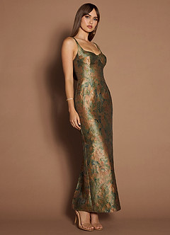 Christy Vintage Teal Maxi Dress image5