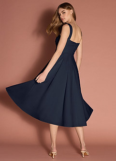 Elior Navy Bow Midi Dress image6