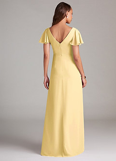 Azazie Soren Bridesmaid Dresses Butter A-Line Ruched Chiffon Dress image2