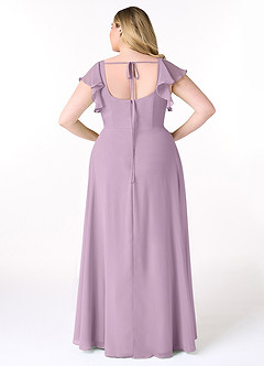 Azazie Bondi Bridesmaid Dresses Wisteria A-Line Ruffled Chiffon Dress image8