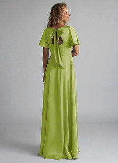 Azazie Kimber Brudtärnklänningar Klä av A-Linje i Stretch Satin Rynkad Päron image2