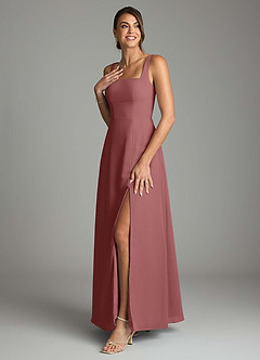 Azazie Debra Bridesmaid Dresses Amethyst A-Line with Pockets Chiffon Convertible Dress image5