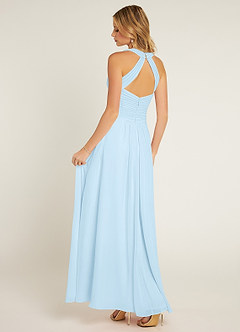 Azazie Claudia Bridesmaid Dresses Sky Blue A-Line Sweetheart Neckline Chiffon Dress image4