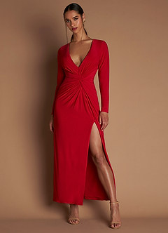Vestido Rojo Cereza Largo Maryse image3