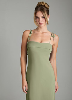 Azazie Ellia Bridesmaid Dresses Pistachio A-Line Bow Chiffon Dress image6